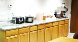 Complimentary breakfast area