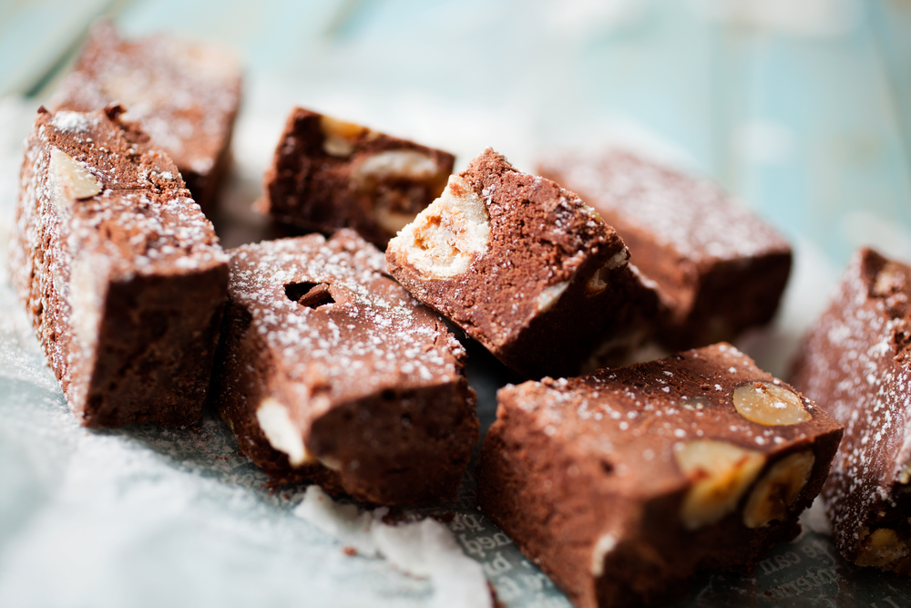 homemade fudge with nuts